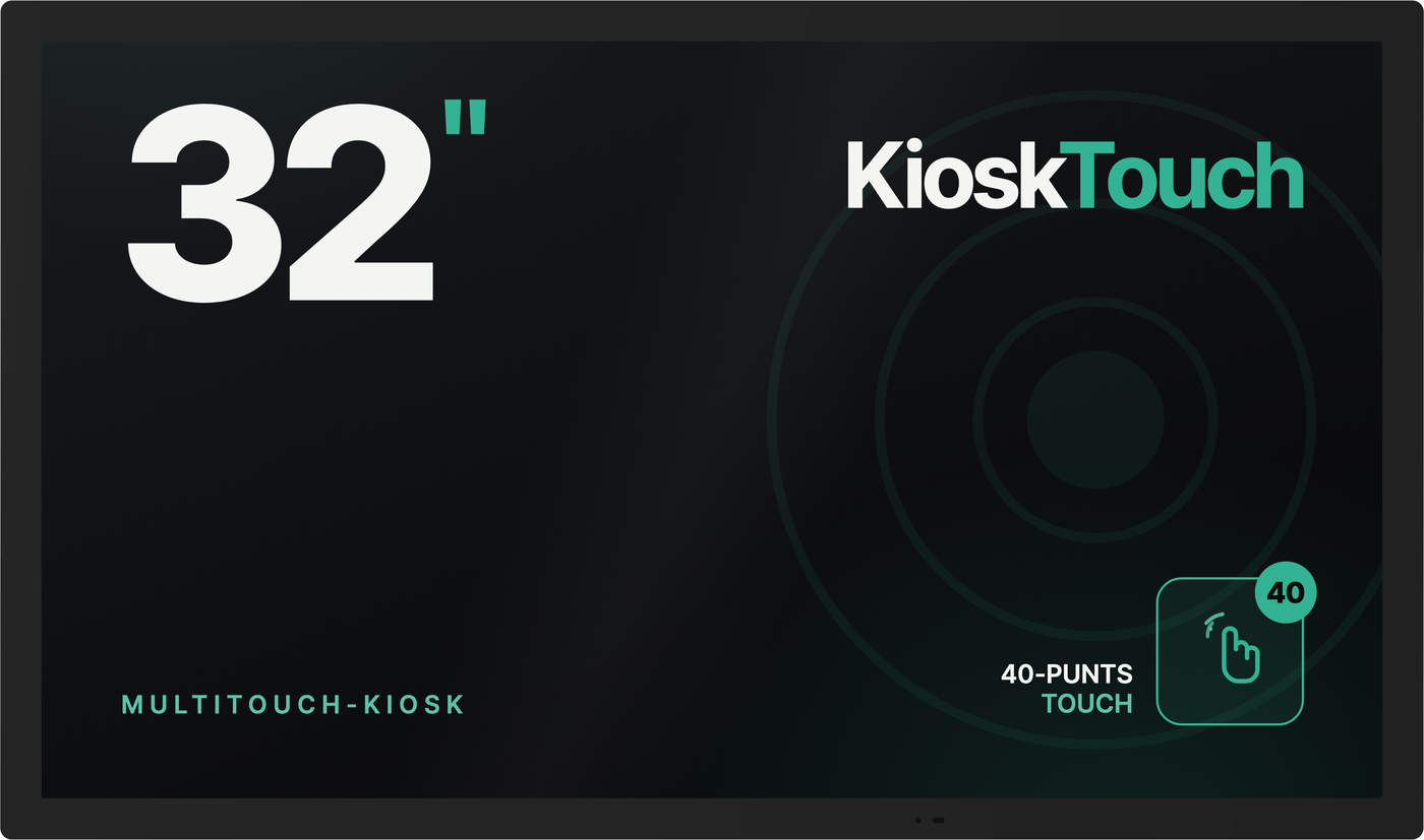 KioskTouch touchscreen aan de muur
